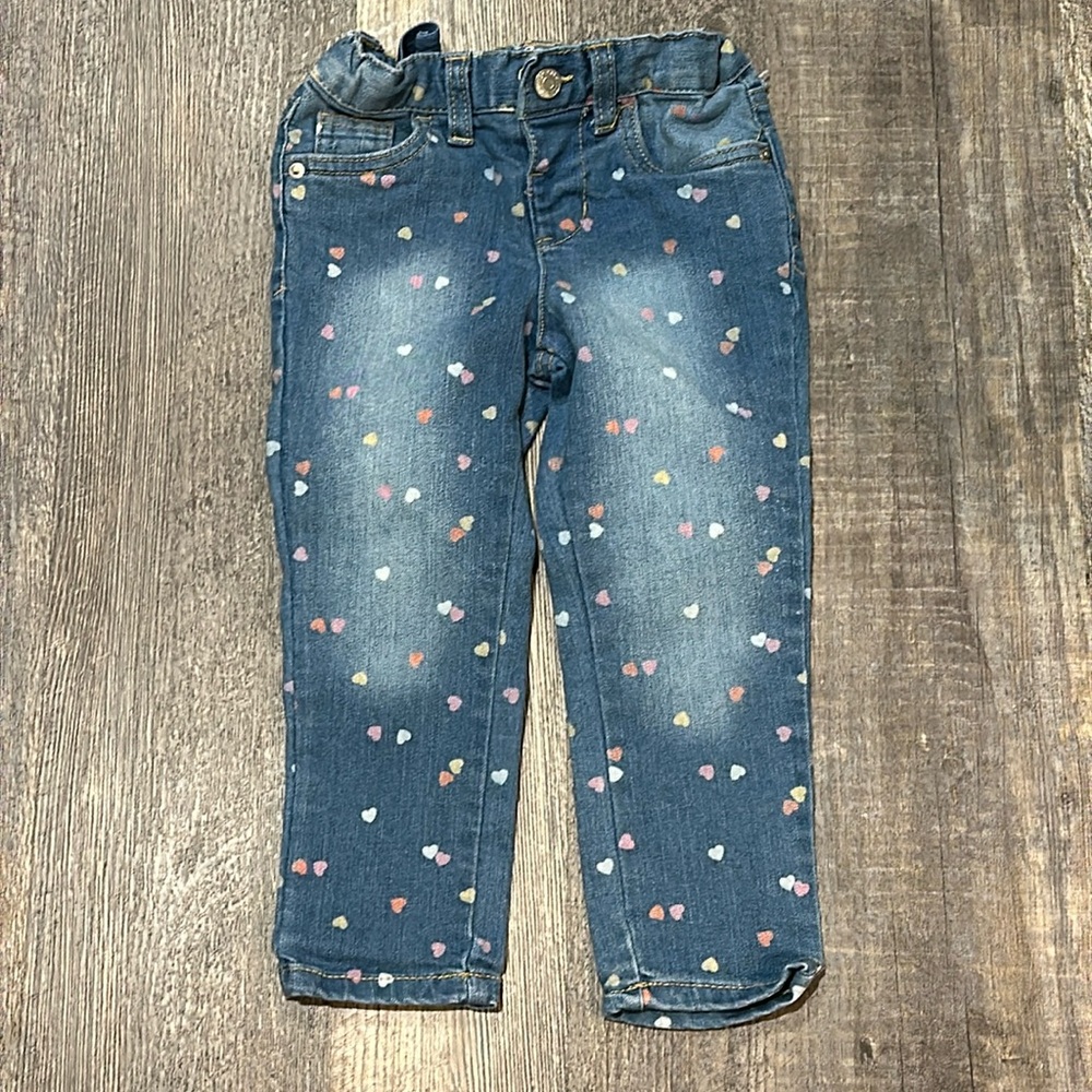 Girls Cat & Jack Skinny Stretch Jeans with Hearts - 3T